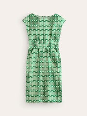 Boden Green Florrie 100% Cotton Jersey Dress - Image 5 of 5