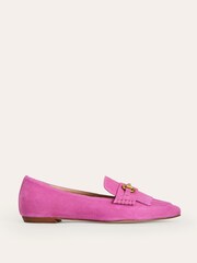 Boden Pink Iris Ghillie Loafers - Image 1 of 4