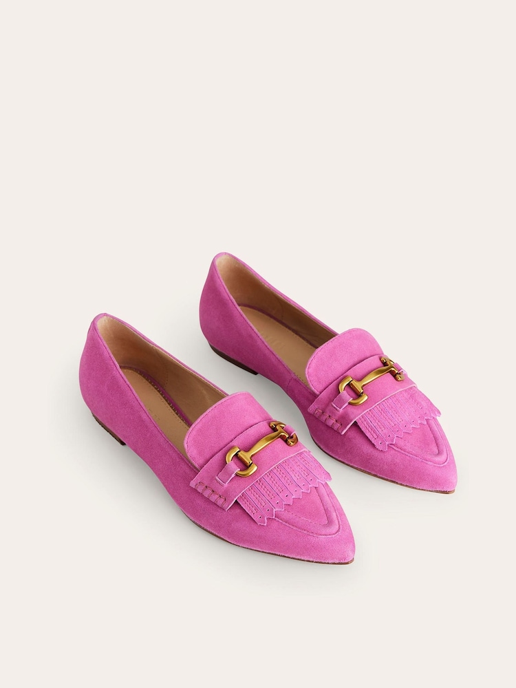 Boden Pink Iris Ghillie Loafers - Image 2 of 4