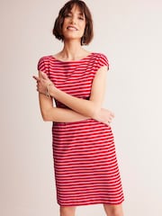 أحمر - فستان جيرسيه قطن 100% Florrie من Boden - صورة 1 من 5