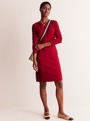 Boden Red Ellen Ottoman Dress - Image 1 of 5