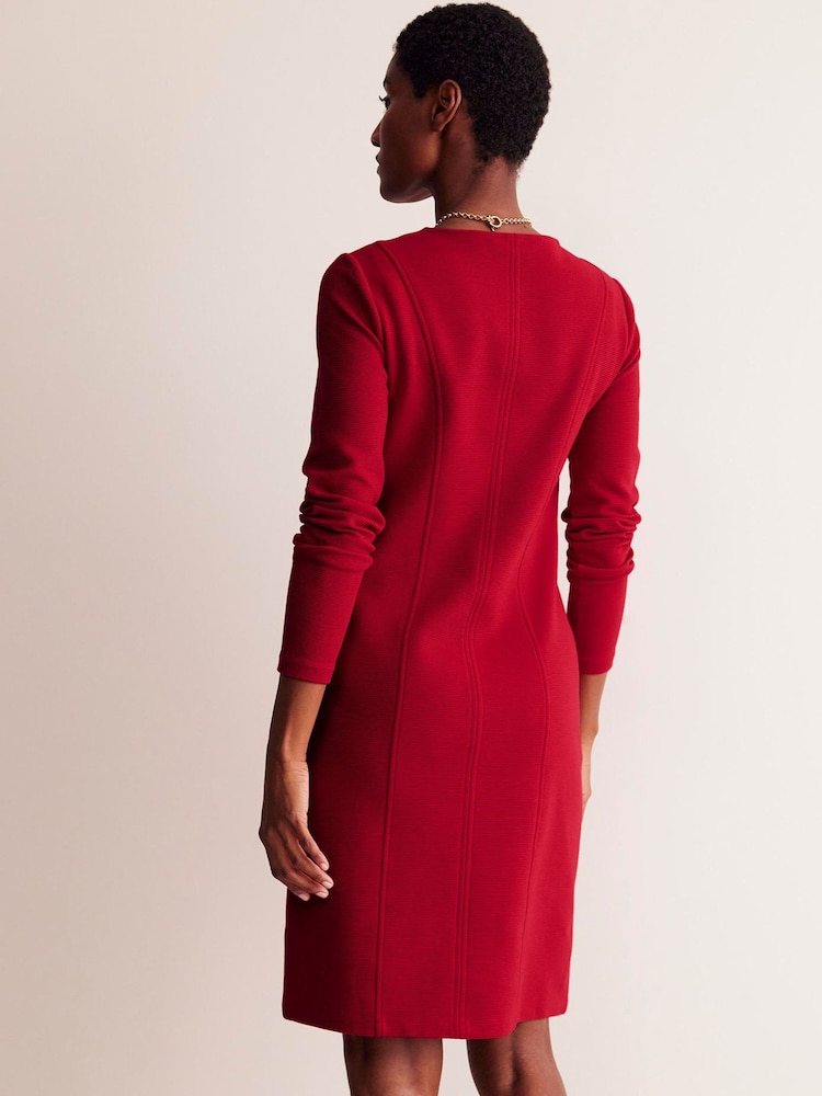 Boden Red Ellen Ottoman Dress - Image 2 of 5
