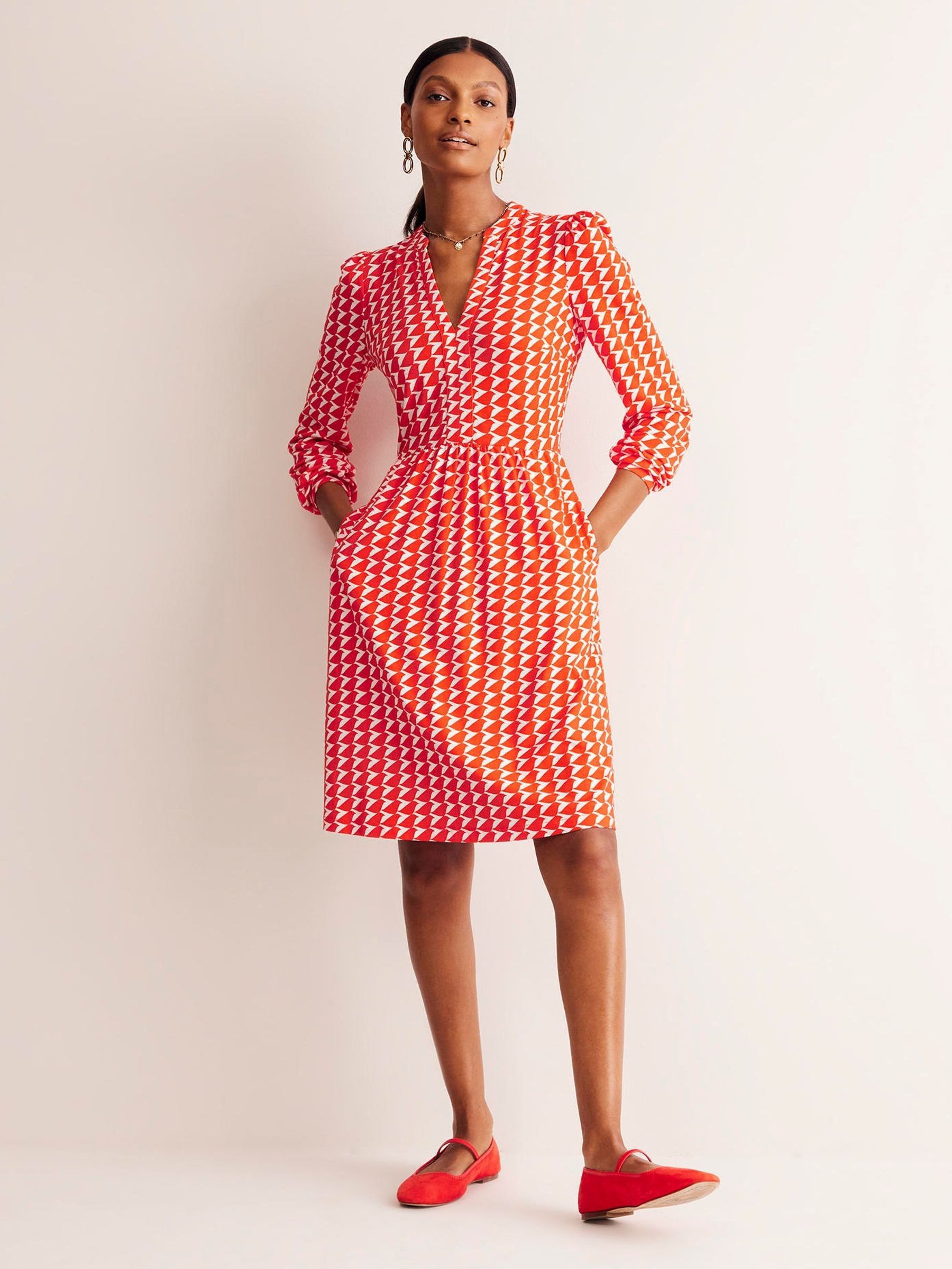Buy Boden Orange Naomi Relaxed Jersey Dress from Next USA