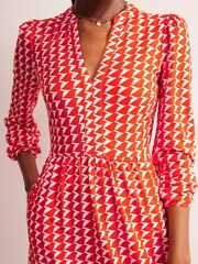 Boden Orange Naomi Relaxed Jersey Dress - Image 4 of 5