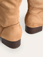 Boden Brown Flat Stretch Knee Boots - Image 4 of 4