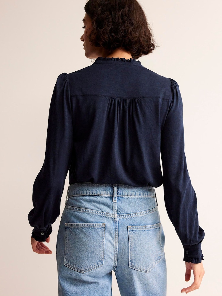 Blau - Boden Caroline Jerseyhemd - Bild 2 von 5