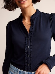 Blau - Boden Caroline Jerseyhemd - Bild 3 von 5