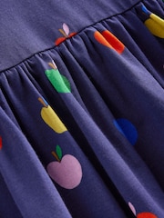 Boden Blue Long Sleeved Fun 100% Cotton Jersey Dress - Image 3 of 3