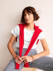Branco - Camiseta Boden Supersoft com gola canoa - Imagem 3 de 5