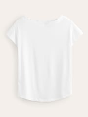 Branco - Camiseta Boden Supersoft com gola canoa - Imagem 5 de 5