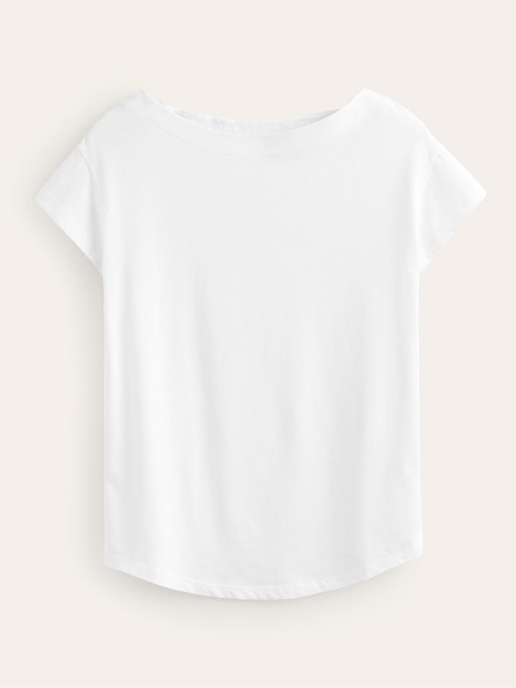 Branco - Camiseta Boden Supersoft com gola canoa - Imagem 5 de 5