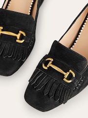Boden Black Iris Ghillie Heeled Loafers - Image 4 of 4