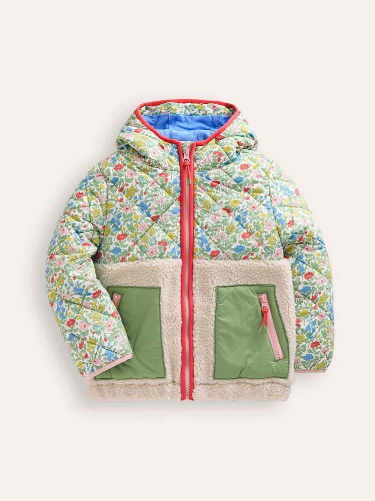 Boden Green Green Fleece Mix 100% Cotton Jacket - Image 1 of 4 Boden Green Green Fleece Mix 100% Cotton Jacket - Image 1 of 4