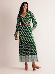 Boden Green Ophelia Wrap Midi Jersey Dress - Image 4 of 5