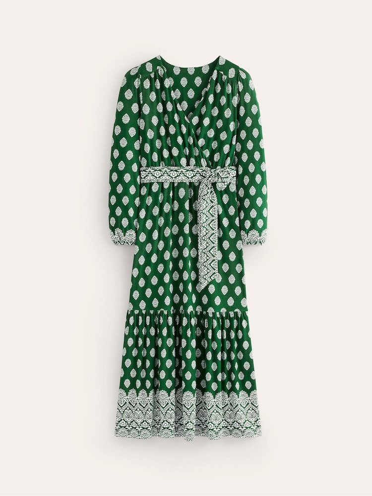 Boden Green Ophelia Wrap Midi Jersey Dress - Image 5 of 5