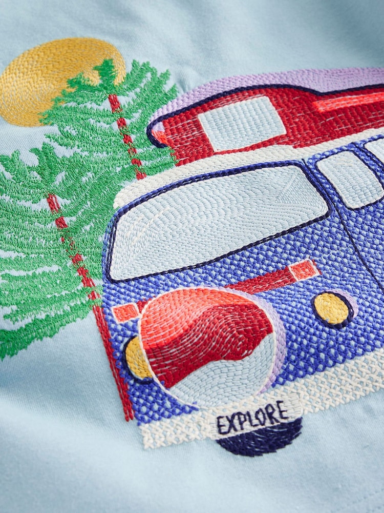 Boden Blue Vehicle Superstitch 100% Cotton T-Shirt - Image 3 of 3