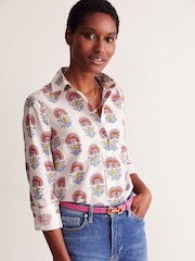 Boden Cream Sienna 100% Cotton Shirt - Image 2 of 7