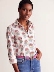Boden Cream Sienna 100% Cotton Shirt - Image 4 of 7