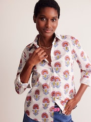 Boden Cream Sienna 100% Cotton Shirt - Image 6 of 7