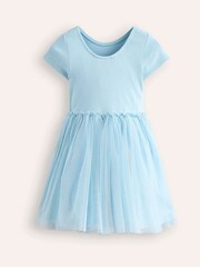 Boden Blue 100% Cotton Katie Appliqué Tulle Dress - Image 3 of 4