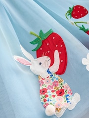 Boden Blue 100% Cotton Katie Appliqué Tulle Dress - Image 4 of 4