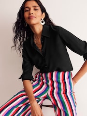 Boden Black Sienna Silk Shirt - Image 1 of 5