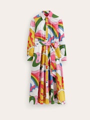 Boden Yellow Amy 100% Cotton Midi Shirt Dress - Image 6 of 6