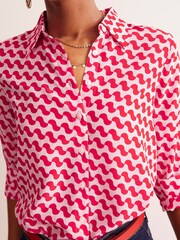 Boden Red Sienna Silk Shirt - Image 2 of 5