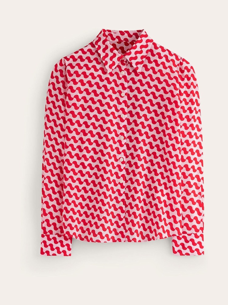 Boden Red Sienna Silk Shirt - Image 5 of 5 Boden Red Sienna Silk Shirt - Image 5 of 5