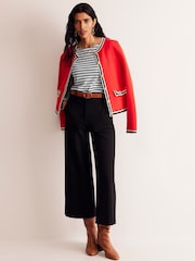Boden Black Ella Long Sleeve Breton 100% Cotton Top - Image 4 of 5