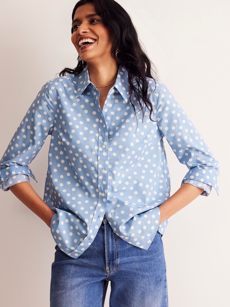 Boden Light Blue Sienna 100% Cotton Shirt - Image 1 of 6