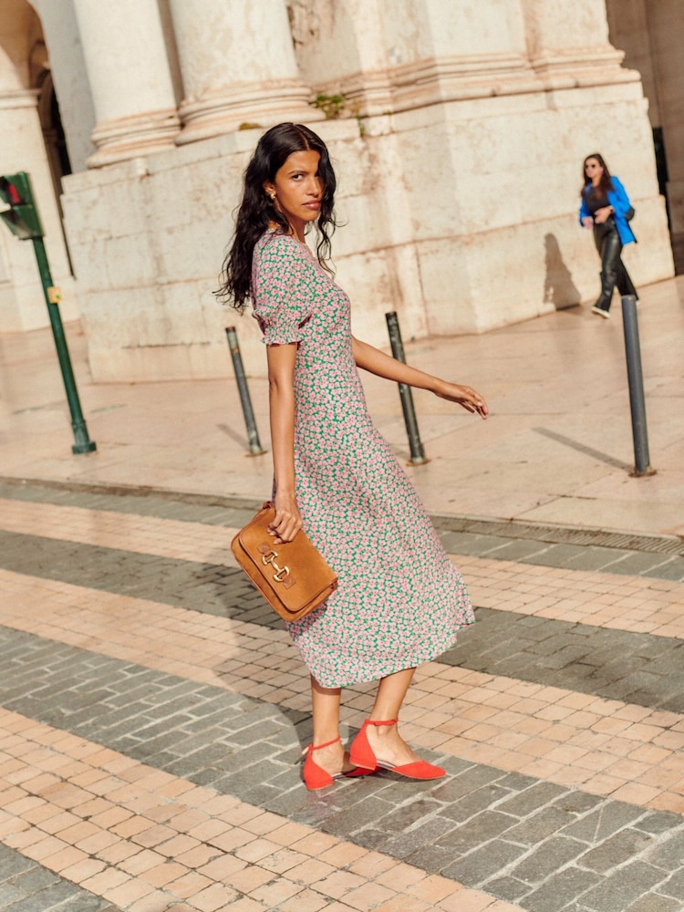 Boden Green Corinne Midi Tea Dress - Image 1 of 6