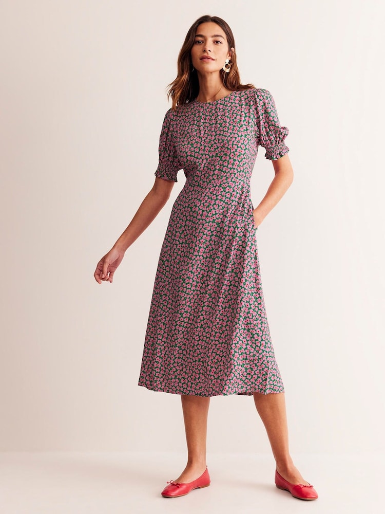 Boden Green Corinne Midi Tea Dress - Image 2 of 6