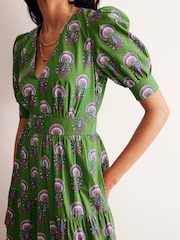 Boden Green Bella Puff Sleeve Maxi Dress - Image 4 of 6