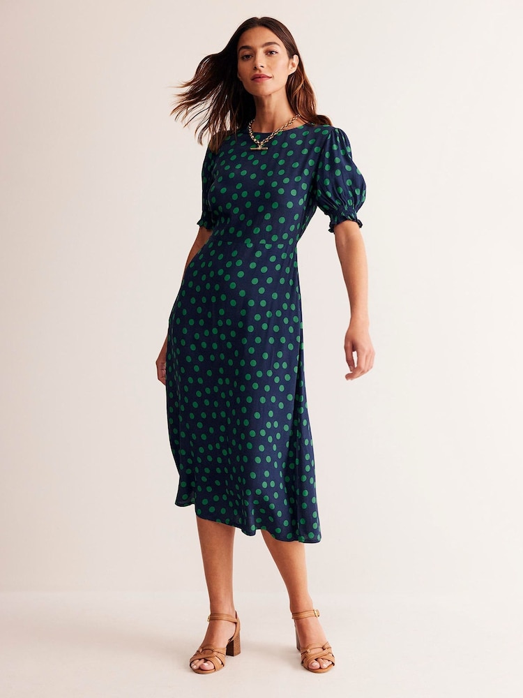 Boden Blue Corinne Midi Tea Dress - Image 2 of 5