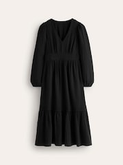 Boden Black Eve 100% Cotton Sleeved Double Cloth Dress - Image 7 of 7