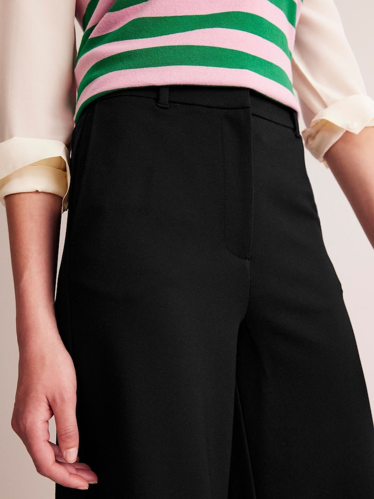 Boden Black Ponte Wide Leg Culottes - Image 2 of 5 Boden Black Ponte Wide Leg Culottes - Image 2 of 5