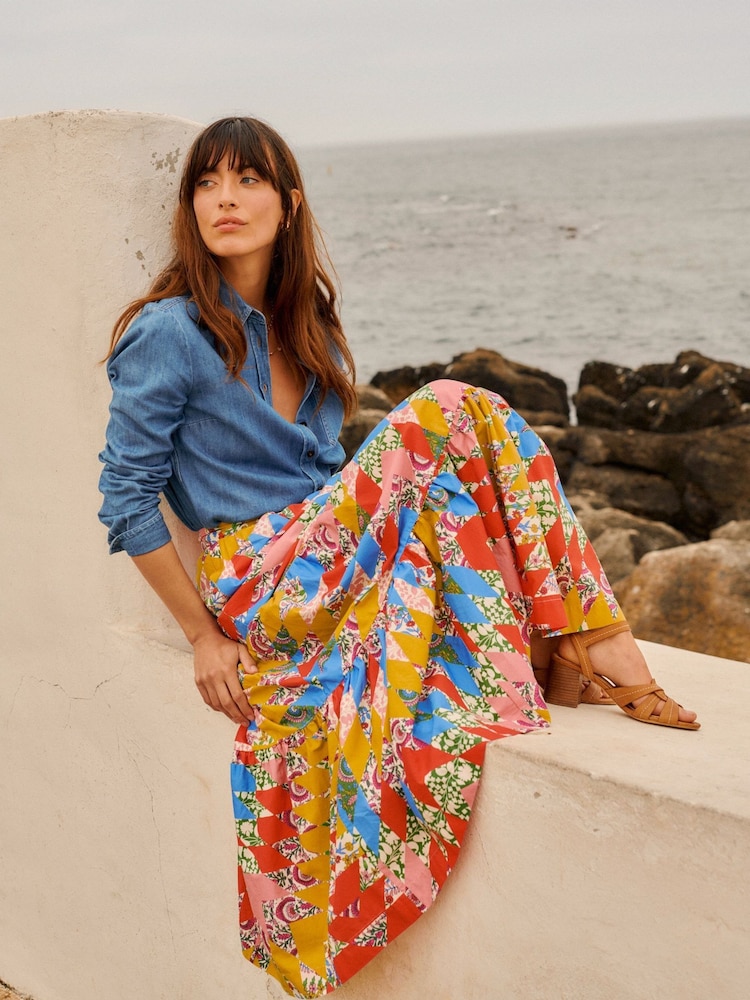 Boden Lorna Maxi-Stufenrock aus 100 % Baumwolle - Bild 1 von 6