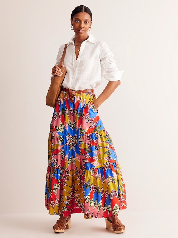 Boden Lorna Maxi-Stufenrock aus 100 % Baumwolle - Bild 2 von 6
