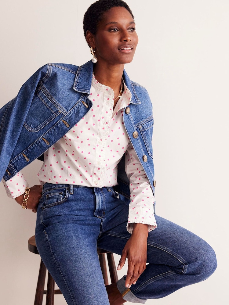 Boden Pink Spot 100% Cotton Phoebe Shirt - Image 1 of 5