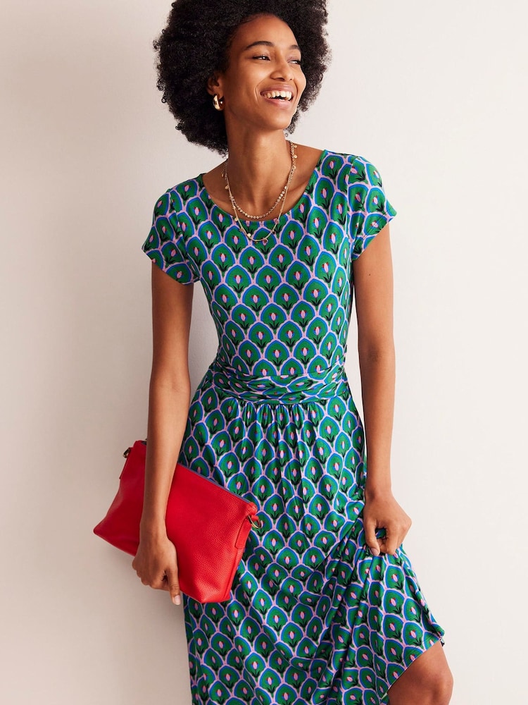 Boden Green Amelie Jersey Midi Dress - Image 2 of 6 Boden Green Amelie Jersey Midi Dress - Image 2 of 6