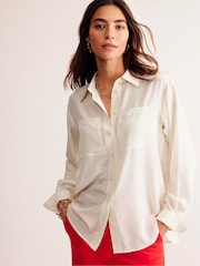 Boden Cream Sienna Silk Shirt - Image 1 of 5