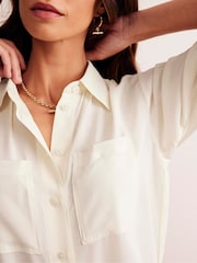 Boden Cream Sienna Silk Shirt - Image 3 of 5