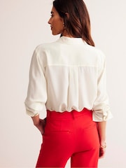 Boden Cream Sienna Silk Shirt - Image 4 of 5