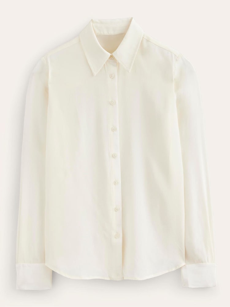 Boden Cream Sienna Silk Shirt - Image 5 of 5