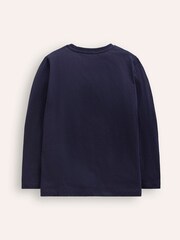 Boden Blue Boucle Space 100% Cotton T-Shirt - Image 2 of 3