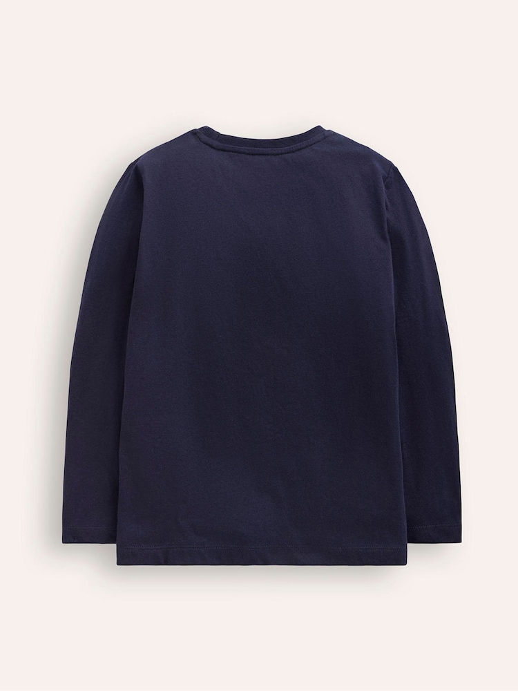 Boden Blue Boucle Space 100% Cotton T-Shirt - Image 2 of 3 Boden Blue Boucle Space 100% Cotton T-Shirt - Image 2 of 3