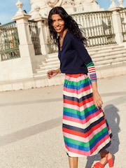 Boden Red Isabella Cotton Sateen Skirt - Image 1 of 6