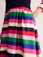 Boden Red Isabella Cotton Sateen Skirt - Image 3 of 6