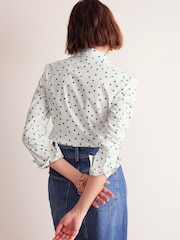 Boden Cream Saskia Stretch Cotton Shirt - Image 3 of 5